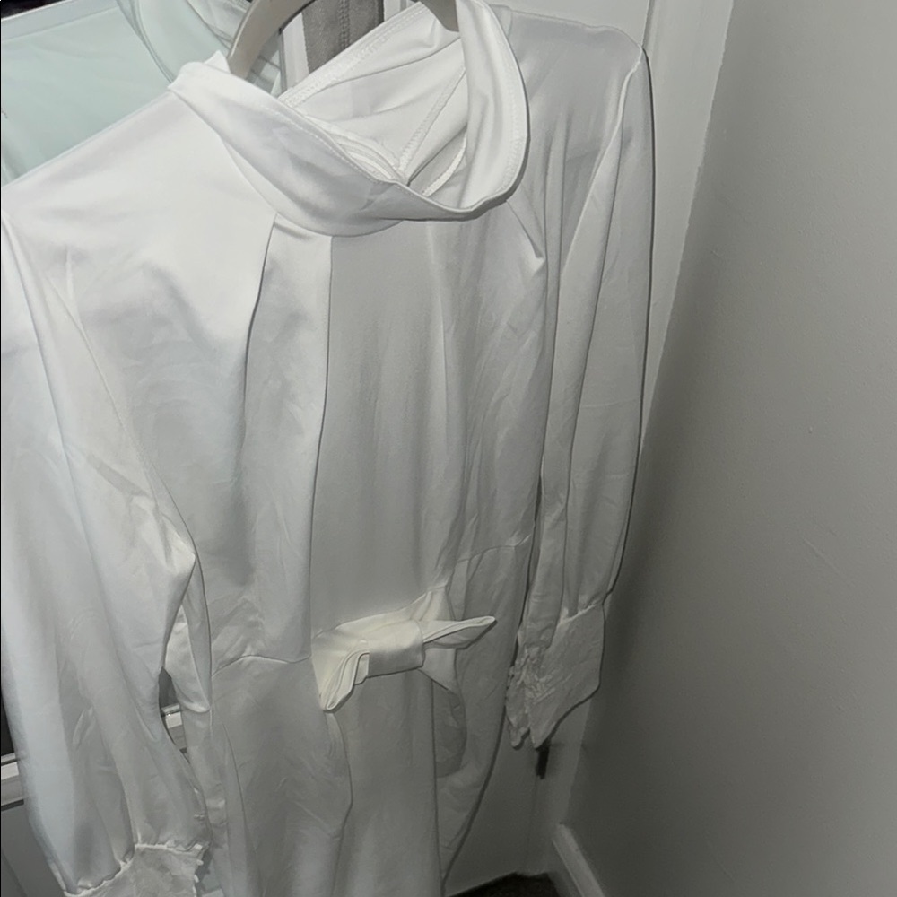 Elegant White Satin dress